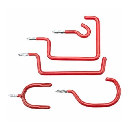 National Hardware 10CT RED STL Scr Hooks N112-036
